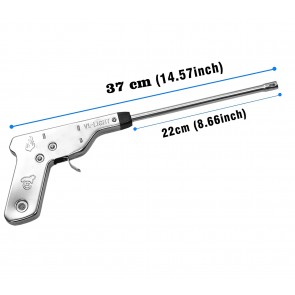 Pistole shape Metal Electronic Impulse Igniter Spark lighter For Kitchen 37cm long- Silver