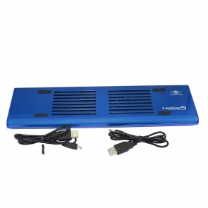 Wholesale Vantec LapCool 5 Compact Size Aluminum Notebook Cooler w/2 80mm Fans & 3 Port USB Hub - Blue