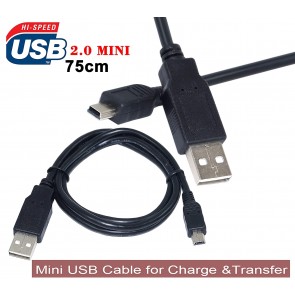 Storite USB 2.0 A to Mini 5 pin B Cable for External HDDS/Camera/Card Readers (75cm - 2 Foot - 0.75M)