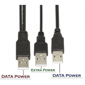 Wholesale USB 2.0 Type A Male to Dual USB A Male Y Splitter Cable - 75CM